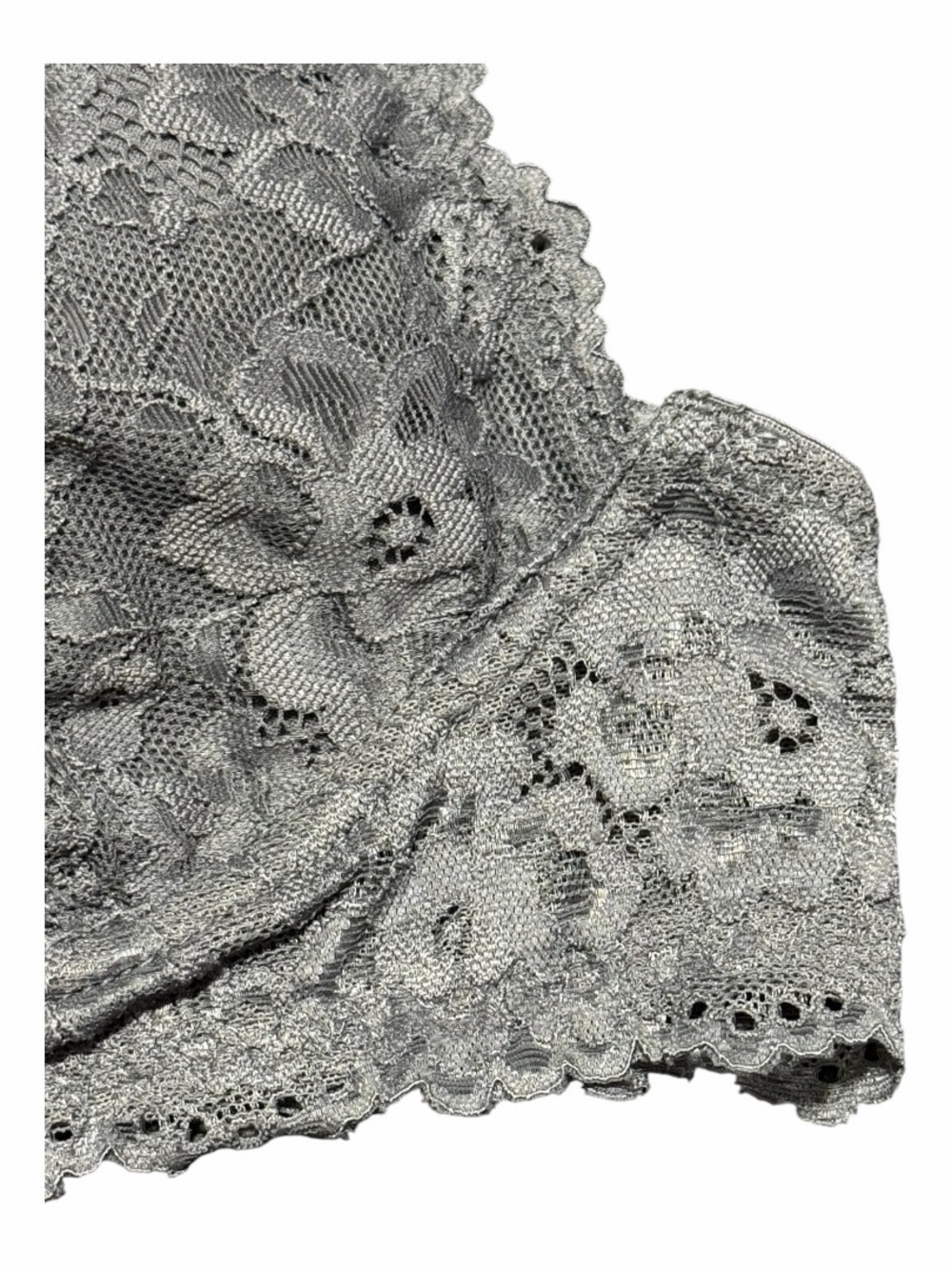 Garage Lace Halter Bralette Bra Medium Wireless Lightweight Grey Layering Piece - Picture 6 of 11